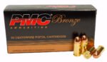 380 ACP 9x17 Ammo 90gr FMJ PMC Bronze (380A) 50 Round Box