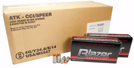 45 ACP Ammo 230gr TMJ CCI Blazer CleanFire (3480) 1000 Round Case