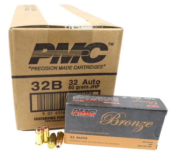 32 ACP Ammo 60gr JHP PMC (32B) 50 Round Box