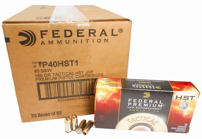 40 S&W Ammo 180gr HST JHP Federal Premium (P40HST1) 250 Rounds