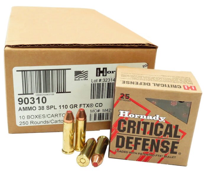 38 Special Ammo 110gr FTX Hornady Critical Defense (90310) 25 Round Box