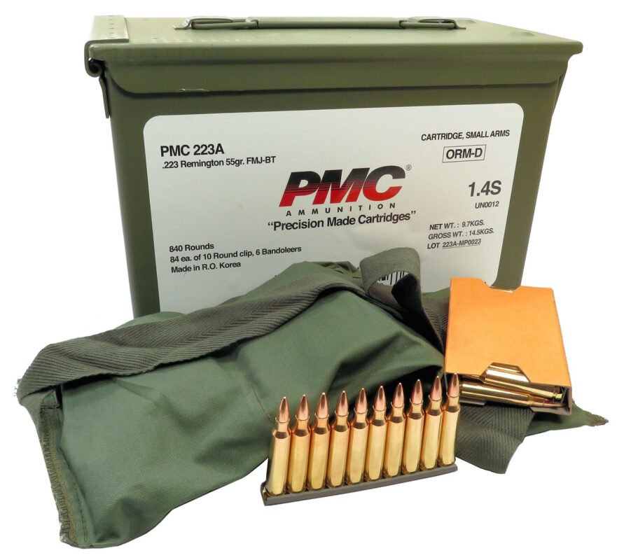 223 Ammo 55gr FMJ PMC Bronze (223A MB) 840 Round Can