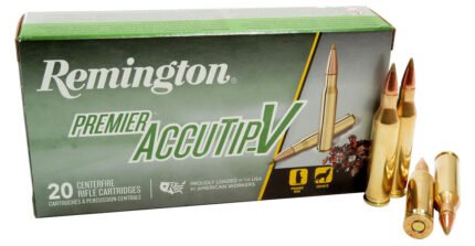 243 Winchester Ammo 75gr Polymer Tip Remington Accutip-V (PRA243WB) 20 Round Box