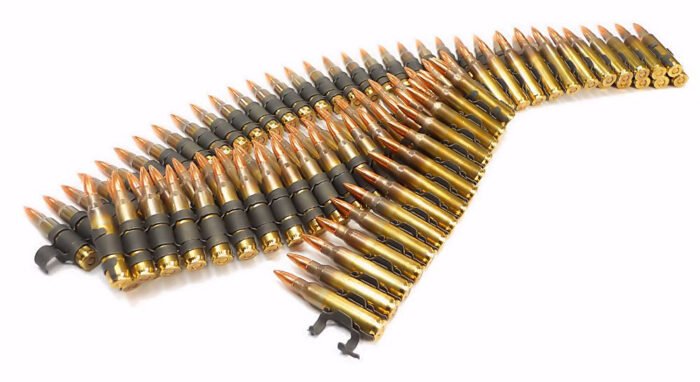 5.56x45 Ammo 55gr FMJ (Wolf WM193) 100 Rounds Linked for M249