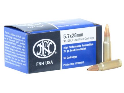 5.7x28mm Ammo 27gr JHP FNH Lead Free (SS195LF) 50 Round Box