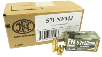 5.7x28mm Ammo 40gr FMJ SS201 FN GUNR (57FNFMJ) 500 Round Case