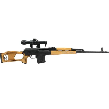 Century Arms RI035VN PSL w/Optic 7.62x54mmR 10+1 24.50" Black Steel Barrel & Receiver, Black Wood Skeletonized Stock